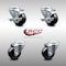 Service Caster 3.5 Inch SS Hard Rubber Wheel Swivel Bolt Hole Caster Set with 2 Brakes SCC SCC-SSBH20S3514-HRS-2-TLB-2 - alternate 2